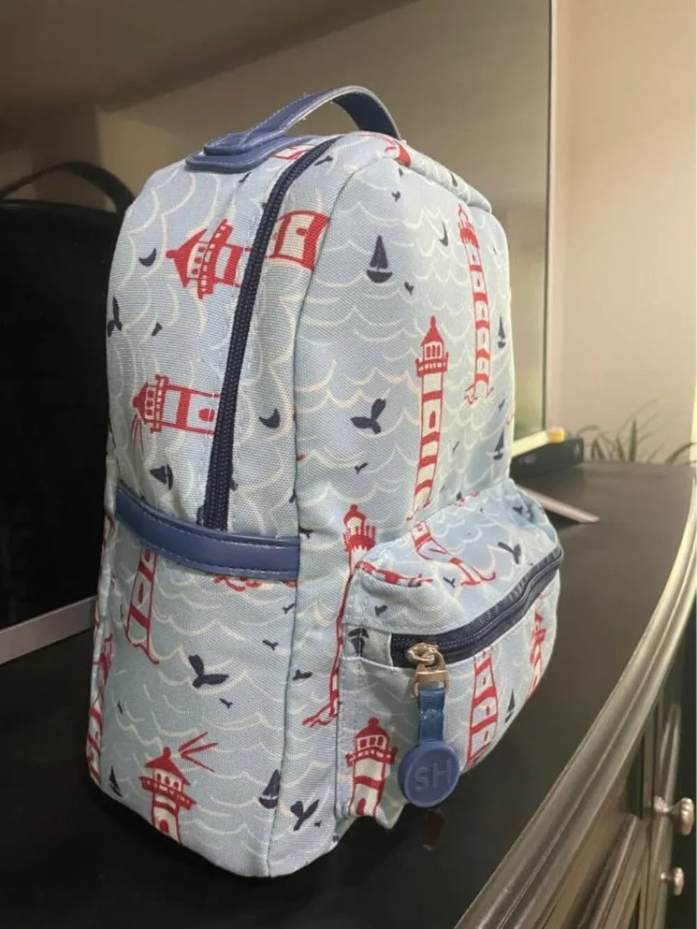 New SweetHoney Blue Lighthouses Mini Insulated Lunch Kit Cooler Unisex Coastal